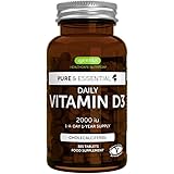 Vitamina D3 Quotidiana ad alto dosaggio 2000 UI, fornitura per 1 anno, Supporta Ossa, Denti, Muscoli e Difese Immunitarie, 36