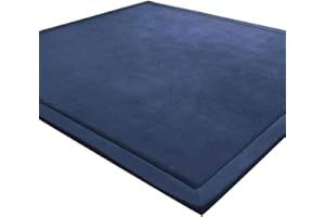 ‎LEHOUR LEHOUR Verdickung Korallen Samt Teppich Kinder Krabbeldecke Weiche Tatami Teppiche Kinder rutschfeste Vergrößern Spielmatte (Dunkelblau, 150 * 200CM)