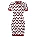 Produktbild Love Moschino Womens W591000 Weiss/Rot Kurze Kleider DE 38 (IT 44)
