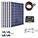 Produktbild ecoworthy Off Grid 600 Watt 24 V SOLARMODULE Kits – 6 100 W Polykristalline Solar Panel + 20 A Akku Regulator Charge Intelligente Controller für 24 Volt Laden System