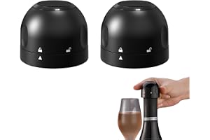 Eruceky 2 stycken stängningar för vinflaskor, champagnestopp, vakuumvinflaskstopp, lämplig för öppet rött vin för champagne