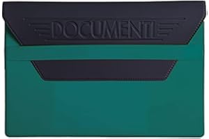 ‎PUBBLIMANIA Dokumententasche für Auto Motorrad aus Tam mit Verschlussklappe (Dunkelgrün)