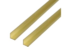 Alberts 497668 - Profilo angolare, in ottone, 1000 x 20 x 20 mm, set da 2
