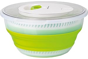 ‎EMSA Emsa Basic Faltbare Salatschleuder, kunstoff, transparent/grün, 4 Liter