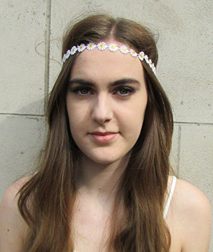 Daisy Headband Flower Chain 1920s Vintage Garland Boho Festival Bridal Elasticated d84 *EXCLUSIVELY SOLD BY STARCROSSED BEAUTY*