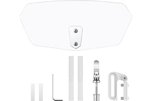 VINTEAM Motorcycle Windshield Extension, Motorcycle Wind Deflector with Motorcycles Clear Resin and Enhances Wind Protection & Comfort, Windshield Extension Spoiler for Motorcycles