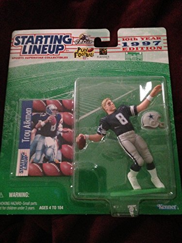 TROY AIKMAN / DALLAS COWBOYS 1997 NFL Starting Lineup Action Figure & Exclusive NFL Collector Trading Card