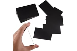 SKJJL Biglietti da visita in metallo, colore nero, 100 pezzi, in metallo, per biglietti da visita in alluminio, biglietti da visita laser, per ufficio, 86x54x0.21 mm