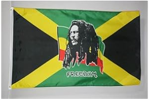 AZ FLAG Drapeau Bob Marley 150x90cm - Drapeau jamaïcain - Jamaïque 90 x 150 cm Polyester léger