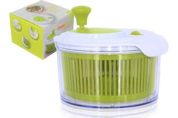 petite filature à salade avec bol de service transparent, panier de passoire, système de drainage facile, base antidérapante. 16cm 6in diam. lave, sèche et habille la laitue, les herbes