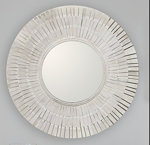 Spiegel Sole wei/silber/gold Metall D.90cm