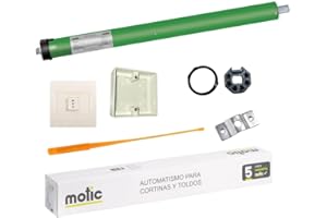 MOTIC - Mot 13 - Motor para estores enrollables, tubo octogonal de 40 mm para persianas y estores, Motores para automatizar estores, Mecanismo con interruptor, persiana electrica interior. Hasta 30 KG