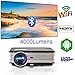 Produktbild Android Wifi Projektor, Airplay, CAIWEI Projektor Video Kabellos 4000 Lumen 1080p HDMI HD Projektor Haus für iOS Android Smartphones PS4 WII U Spiele Blueray DVD TV Youtube Videos