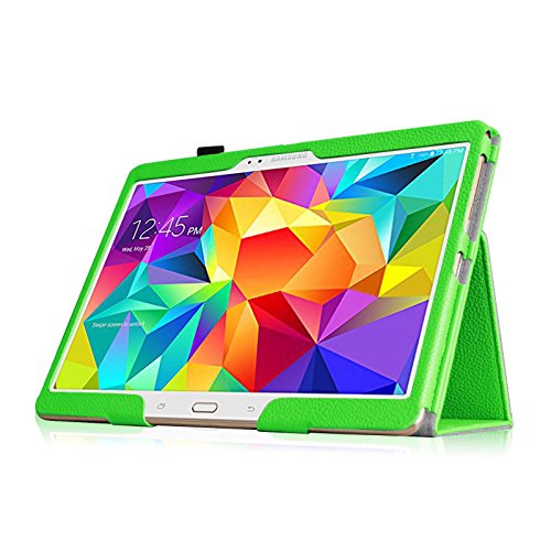 Fintie Samsung Galaxy Tab S 10.5 Hülle Case – Slim Fit Folio Kunstleder Schutzhülle Cover Tasche mit Ständerfunktion für Samsung Galaxy Tab S T800 T805 (10,5 Zoll) Tablet (mit Auto Schlaf / Wach Funktion), Grün - 8