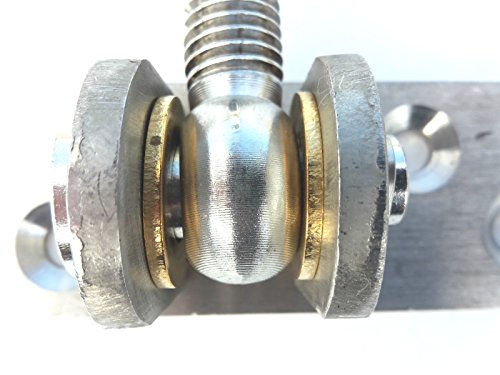 EDELSTAHL Torangel einstellbar M14 Torband Scharnier Anschraubplatte 120x40x5 mm - 4