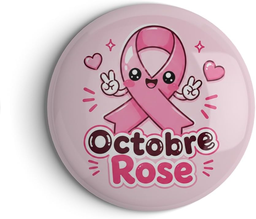 Prise en Main & Utilisation au Quotidien : Badge sensibilisation Octobre rose broche pin