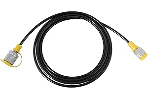 GLOGLOW Hydraulischer Druckprüfschlauch, 2,0 m, M16 x 2-1/4BSP, Schwarz, Nylon, Super Industriefaser, Polyurethan, Hydraulikschlauch, Schlauch, Hydrauliksysteme, Druckprüfung, 1 Stück