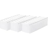 Ocean Home Textile 3'l&uuml; 10 B&ouml;lmeli Beyaz Renk File &Ccedil;ekmece İ&ccedil;i D&uuml;zenleyici Set