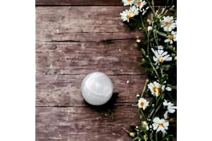 4All Selenite Crystal Stones Selenite Tumble Polished Round Stones Natural Healing Meditation Super Natural Spirits Natural White Home Decoration and Spiritual Gifts (Pack of 1)