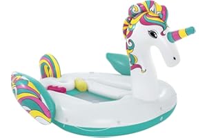 Bestway Piscina hinchable gigante de unicornio, 603 x 419 x 277 cm, color, 590x404 cm (6942138971002)