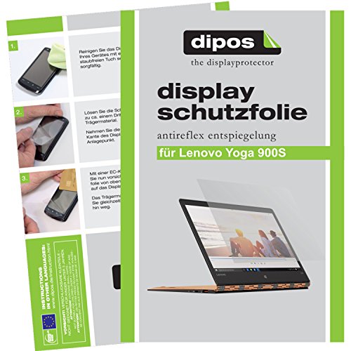 dipos Lenovo Yoga 900S Schutzfolie (2 Stück) – Antireflex Premium Folie matt - 2