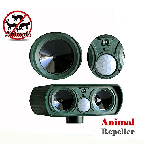 Ultraschall Solar Powered, Tier Repeller mit PIR Sensor, Pest Repeller, Katze Mole Dog Fox Deer Nagetier Abwehr für Bauernhof / Garten / Hof / Rasen Outdoor - 6