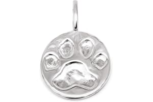 SINGULARU - Charm Huella. Latón con acabado en Baño de Oro de 18kt o Rodio. Colgante con Motivo. Joyas para Mujer