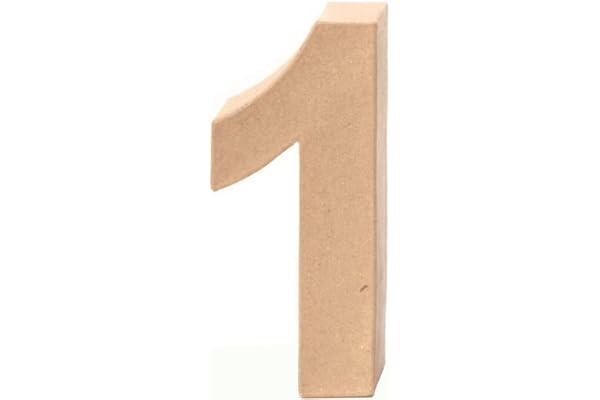 Glorex Chiffre 2 en Carton 17,5X5,5cm, Naturel