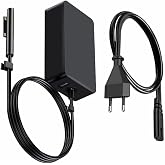 BOTKK Surface Pro Şarj Cihazı, 65 W 15V 4A Taşınabilir G&uuml;&ccedil; Kaynağı Microsoft Surface Prox/7/6/5/4/3/2017 Y&uuml;zey Kitabı Y&uuml;zey G