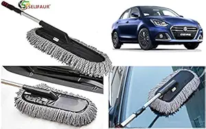 Selifaur Microfiber Flexible Duster Car Wash | Car Cleaning Accessories | Microfiber | Brushes | Dry/Wet Home, Kitchen, Office Cleaning Brush with Expandable Handle for Swift Dzire 2020