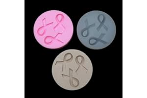 TEBI Fournitures de bricolage pour la maison et la cuisine, lutte contre le sida, le cancer, porte-clés, moule en silicone, ruban nœud, résine époxy