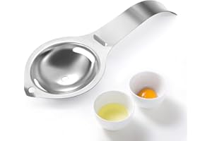 JINYJIA Separatore di Tuorli, Separatore di Tuorlo D'uovo in Acciaio Inox, D' uovo Bianco Filtro, Filtro per Cucchiaio da Cucina