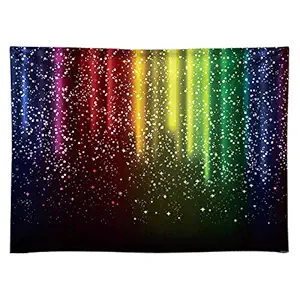 Funnytree 8x6FT Let's Glow Party Photography Backdrop for Dance Music Disco Decor Rainbow Neon Background Photo Booth