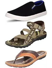Ethics Perfect Combo Pack of 3 Casual Footwear for Men's