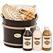 BRUBAKER Cosmetics Wooden Pail Spa Bath Gift Set 'Coconut' (9 Pieces)