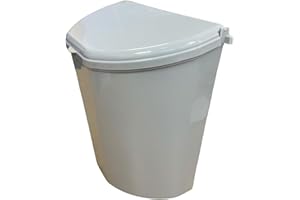 LIBERTY LEISURE UK Liberty Leisure XL Caravan Door Pillar Bin with Brackets - 10L | Large Kitchen Bin, Bathroom Bin, Recycling Bins for Kitchen, Step Stool, Compost Bin, Camping Kitchen Waste Bin, Folding Stool