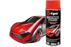 LANCER Vernice Pellicola Spray RIMUOVIBILE Removibile Wrapping D Gear 400ml (Rosso Lucido)