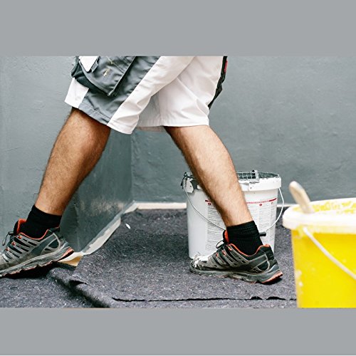 ECD Germany Malervlies 25m² 180 g/m² mit PE-Folie Abdeckvlies Renoviervlies Schutzvlies Malerabdeckvlies Malerarbeit Maler Vlies Antirutsch als Rolle - 2