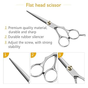OULII 2pcs Barber Scissor Hair Cutting Set Hair Cutting Thinning Scissors Shears Hairdressing Set - Image 2