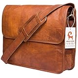 A prueba de agua duradera importada: Urban Leather 35cms. La bolsa de mensajero apenada para hombre está hecha de cuero de anilina de gran calidad de cabra. Las arrugas, cortes y rasguños desordenados en la superficie crean un aspecto salvaje de carácter crudo con un fuerte aroma sensual de cuero virgen. SI USTED ES VEGANO O NO LE GUSTA EL OLOR DE PIEL, ESTO NO ES PARA USTED