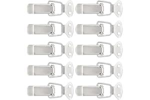 CEEYSEE 10 Stück Spannverschluss Edelstahl 72mm Kappenschloss Kipphebel-Haspenschalter Federbelasteter Verschluss für Toolbox, Safe Truhe und Boxen (YZK)