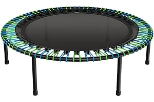 ‎BELLICON bellicon Klassik Fitness Trampolin 100/112/125 cm mit stabilen Schraubbeinen und Gummiseilringfederung bis 150kg (Extra Stark)