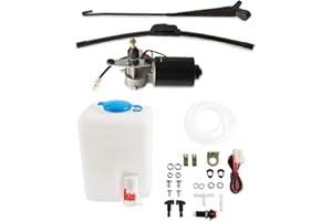 GHTMARRINE Conjunto de Kit de Motor de limpiaparabrisas eléctrico UTV ATV Universal de 12 V con Bomba de Lavadora Botella de Spray
