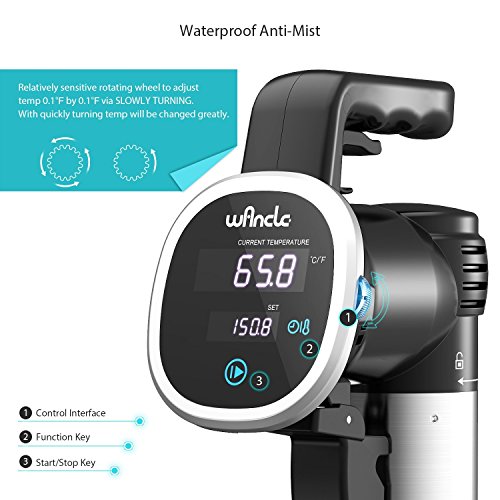 Wancle Sous Vide Präzisionskochtopf Immersion Zirkulator, Schwarz(Schwarz) - 6