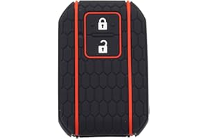 通用 Otai Funda de Silicona para Llave de Coche Caso Compatible con Suzuki Nuevo Swift Wagon R Monopoly Ignis XL7 Suave Carcasa de Llave (Negro 2 Botones)