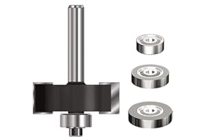 ENT EUROPEAN NORM TOOLS ENT 16690 Rebate Cutter Set Tungsten Carbide TC, Shank (S) 8 mm, Diameter (D) 34,9 mm, NL 12,7 mm, SL 32 mm, with Ball Bearing