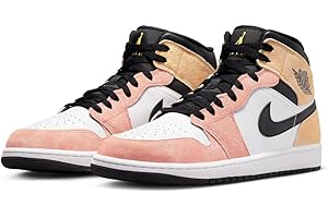 nike Air Jordan 1 Mid SE Flight Club DX4332 800 Magic Ember/Sundial White Black Mens Shoes