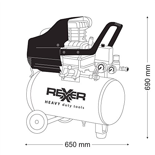 Druckluftkompressor 1500 W 2,0 PS 50 Liter Kompressor mit Öl Druckluft Werkstatt - 9