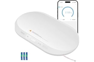 VEVOR Bilancia Intelligente Bluetooth per Neonati con Metro a Nastro, Bilancia Multifunzione, Monitorare Peso Altezza con Funzione Hold e Tare Bambini Piccoli, Animali Domestici, Capacità 40 kg