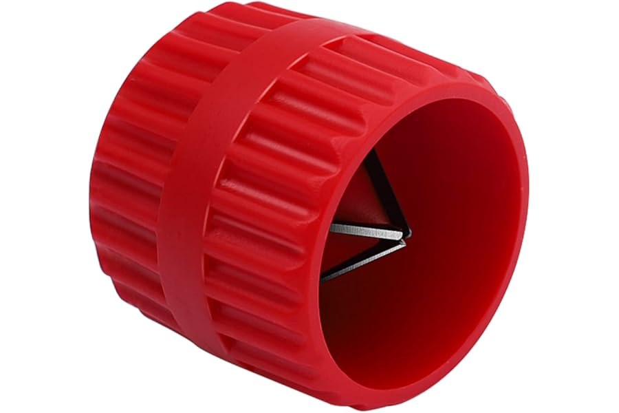 Pipe Deburring Tool - Her Kindness Deburring Tool for Copper Pipe - Deburring Cutters Universal Pipe Reamer 3mm-38 mm(0.12in-1.5in) Inner-Outer Reamer Plumbing Tools Acrylic Tubing Chamfer Tool